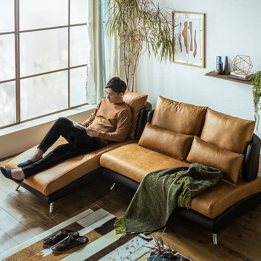 Amazon｜ソファー ソファ l字 レザー ファブリック 3人 掛け 用