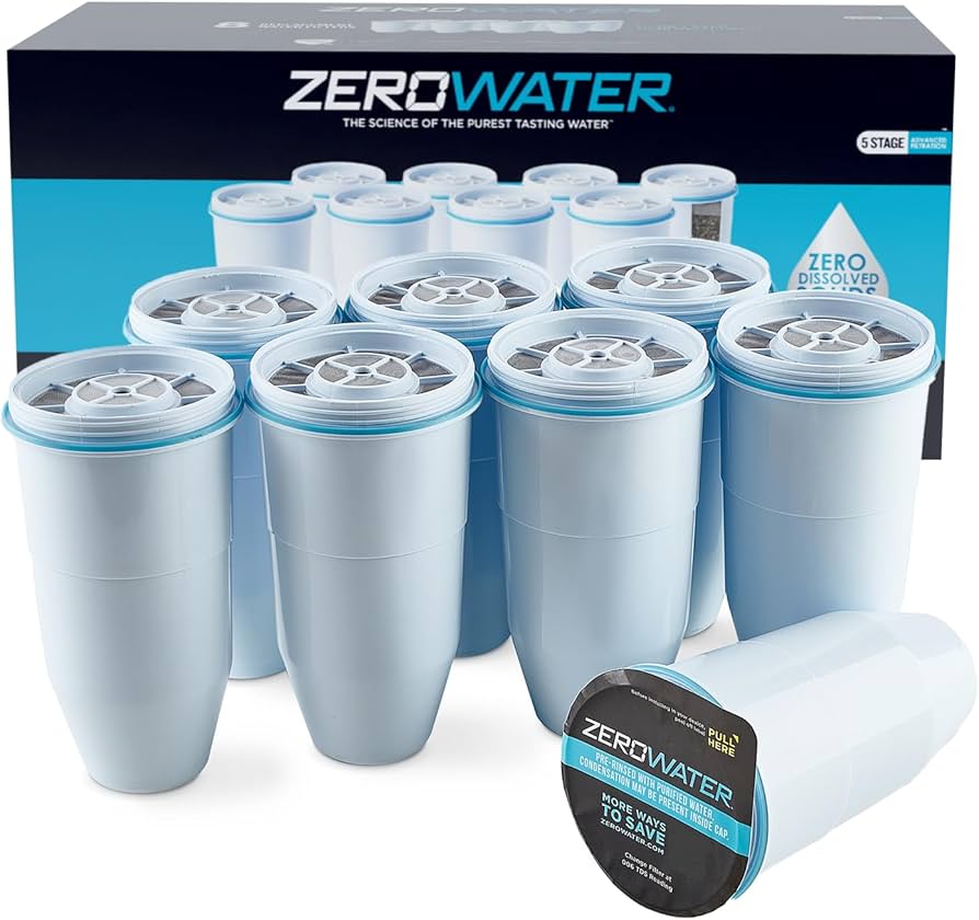 Amazon | ゼロウォーター交換用フィルタ 8 Pack ホワイト | ZeroWater