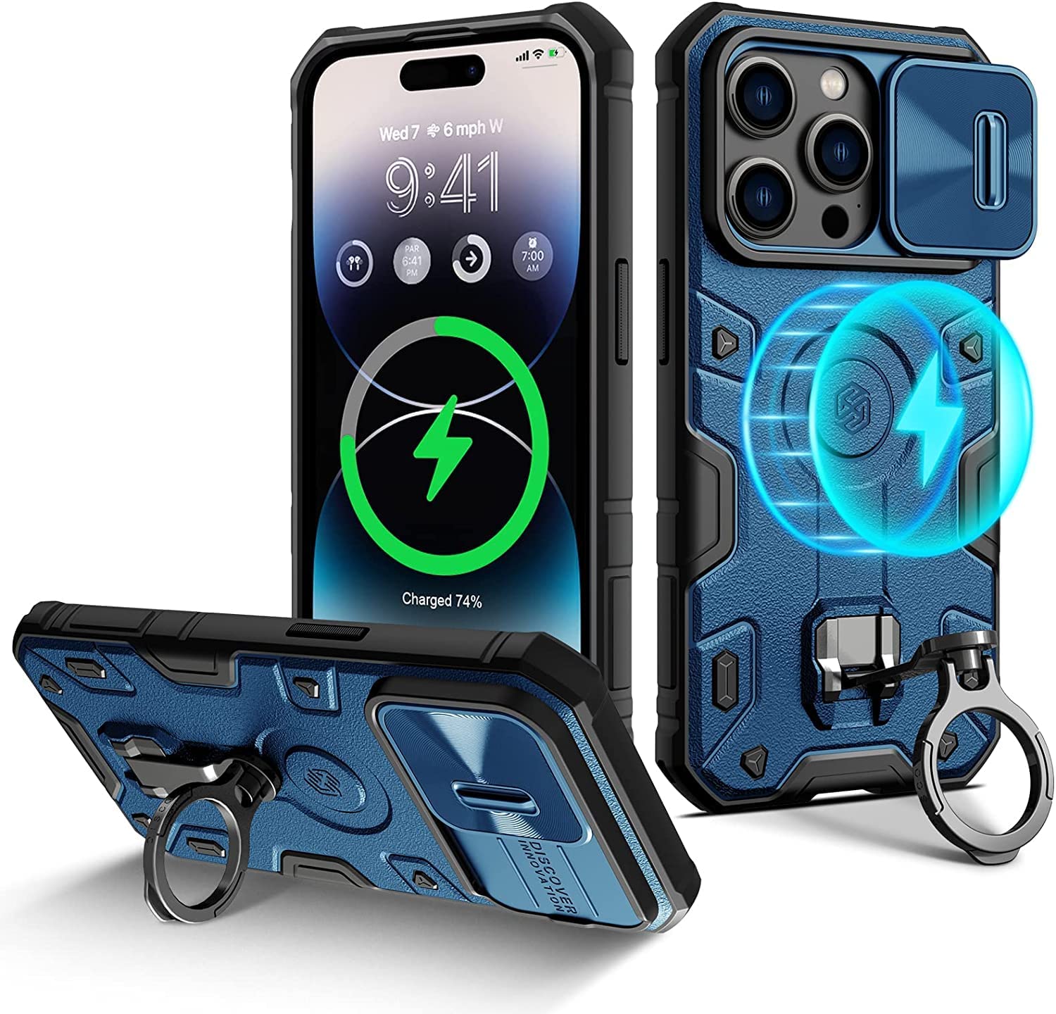 Amazon | iPhone 14 Pro ケースリング付き [MagSafe対応] カメラカバー