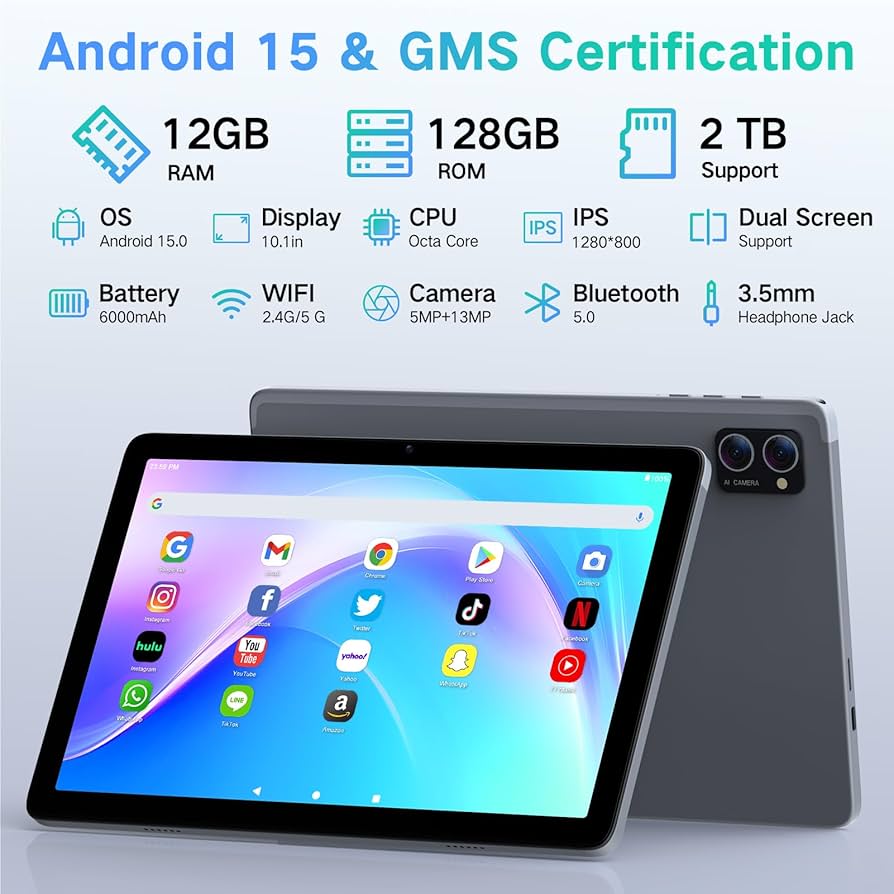 Amazon.com : LECTRUS Android 15 Tablet 10.1 Inch with Gemini AI
