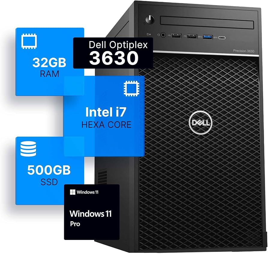 Amazon.com: Dell Precision 3630 Tower Desktop Computer | Intel i7