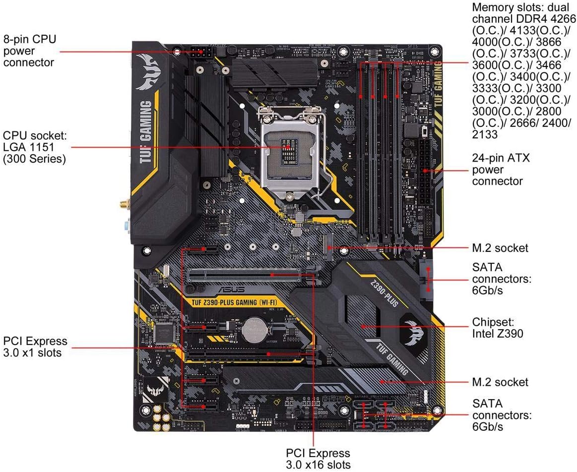 ASUS TUF Z390-Plus Gaming (Wi-Fi) マザーボード 取扱説明書
