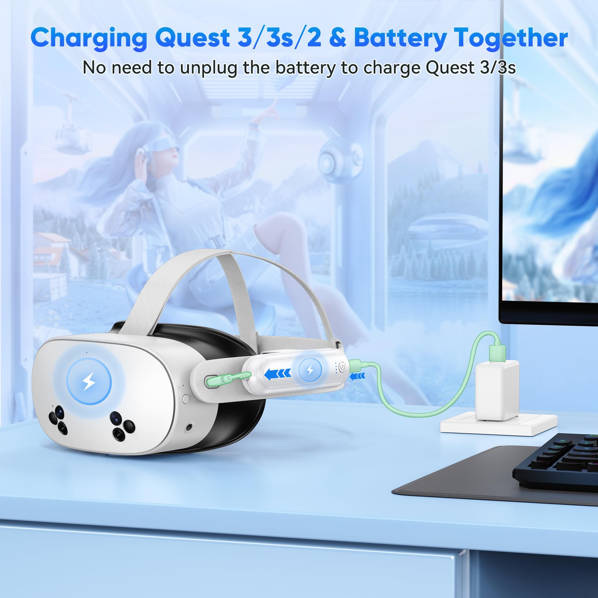 Amazon.co.jp: Kinwin バッテリーパック Meta Quest 3S/3/2、20000mWh