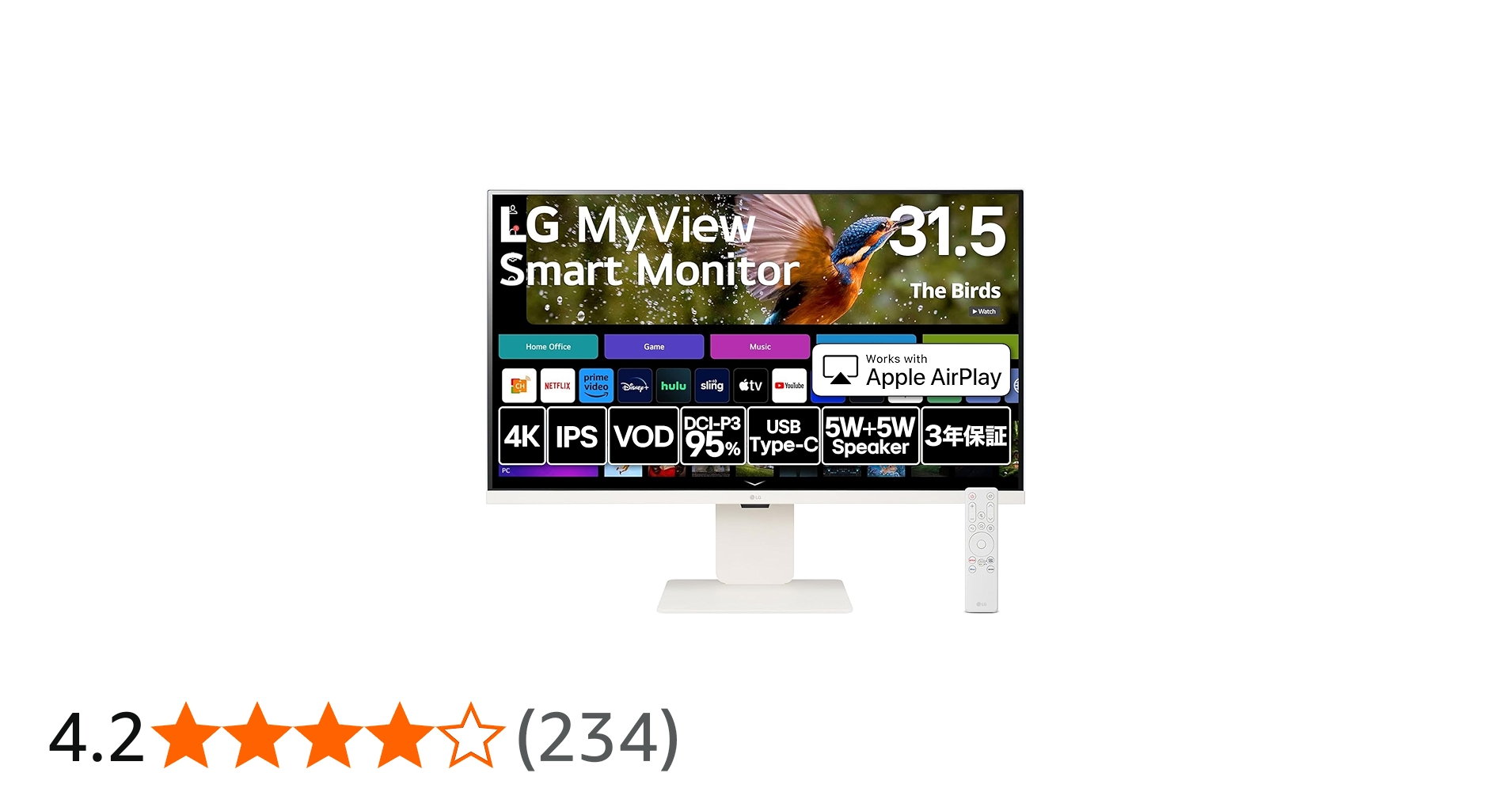 Amazon.co.jp: LG Smart Monitor / 32SR83U-W LG MyView Smart Monitor