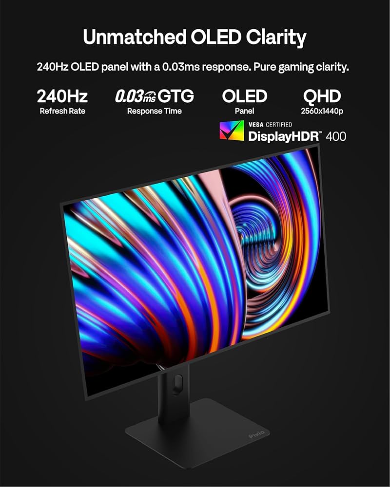Amazon.com: Pixio PX277 OLED Max V2 27 inch 240Hz Refresh Rate QHD