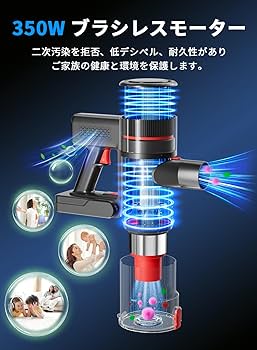 Amazon | 掃除機コードレス ハンディクリーナー 55Kpa 超強力吸引