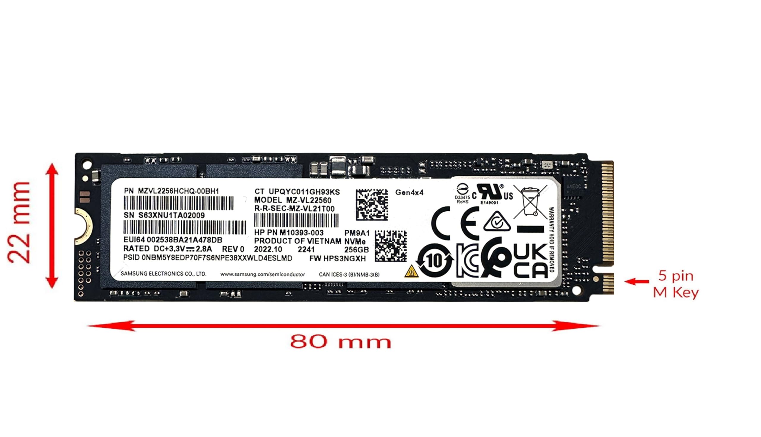 Amazon | OEM Samsung PM9A1 256GB M.2 PCIe NVME ソリッドステート
