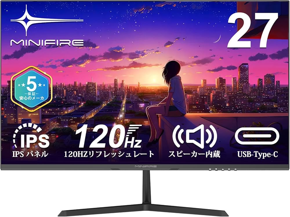 Amazon.co.jp: Minifire モニター27インチ 120Hz フルHD 1920x1080 IPS