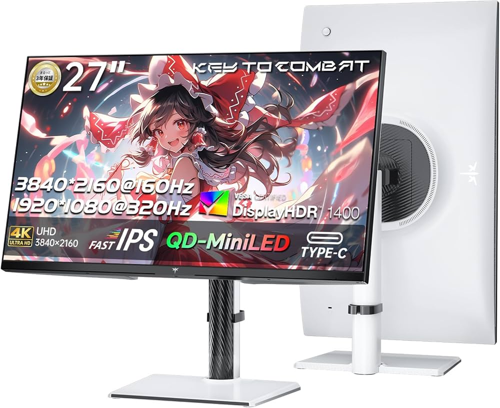 Amazon.co.jp: KTC 27インチ QD-MiniLED 4K@160Hz/FHD@320Hz 量子