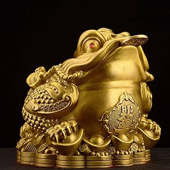 Amazon.co.jp: 三脚蛙 三本脚の蛙 三脚蟾蜍 銭蛙 カエル 銅製 北斗七星