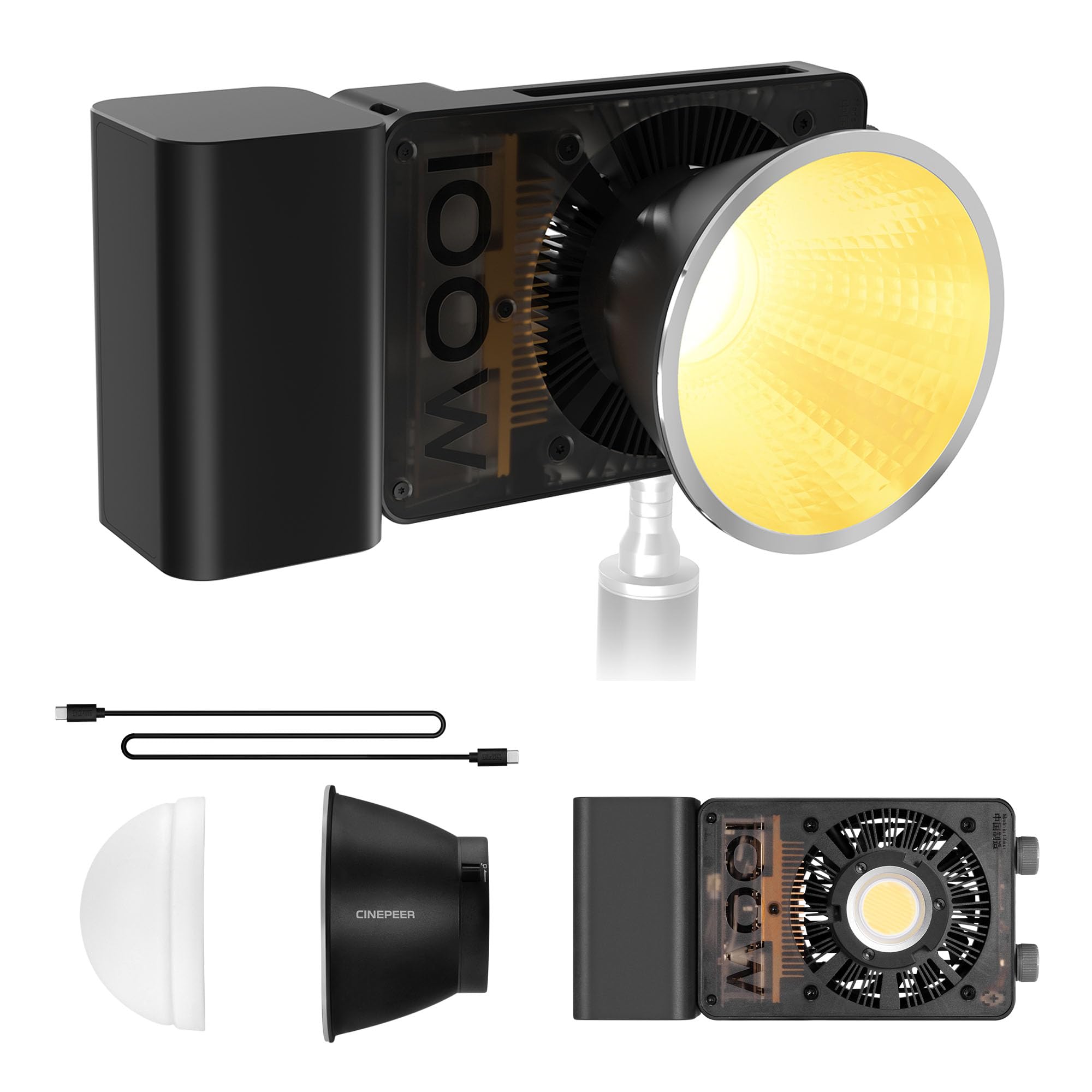 Amazon.com : ZHIYUN CINEPEER CX100 100w COB Led Video Light Bi