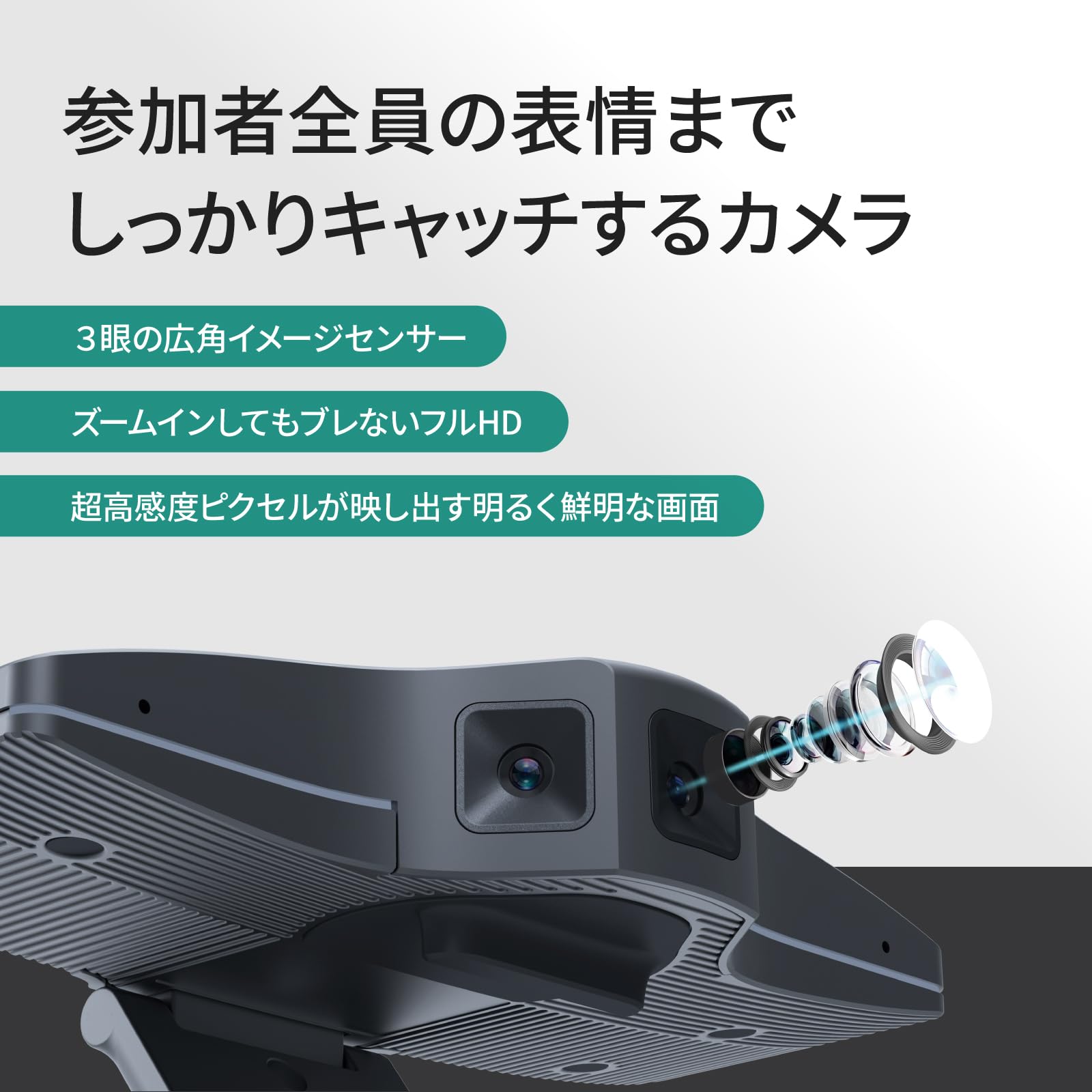 Amazon.co.jp: MAXHUB 180度広角WEBカメラⅡ webカメラ 180度 4K 1200