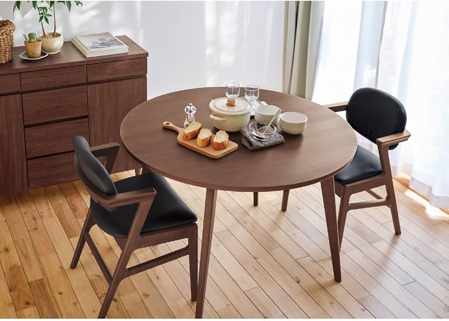 Amazon｜[ベルメゾン] ダイニングテーブル 集える 円形 丸 テーブル