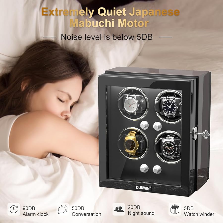 Amazon | DUKWIN(ダクウィン) 腕時計ワインダー 自動巻き時計用 静音