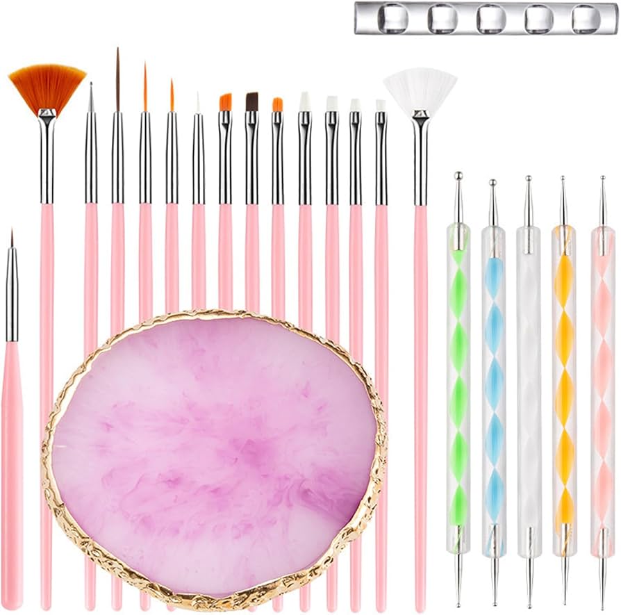 Amazon.com : HomTop Nail Art Tools 22-piece Set, Resin Nail Art