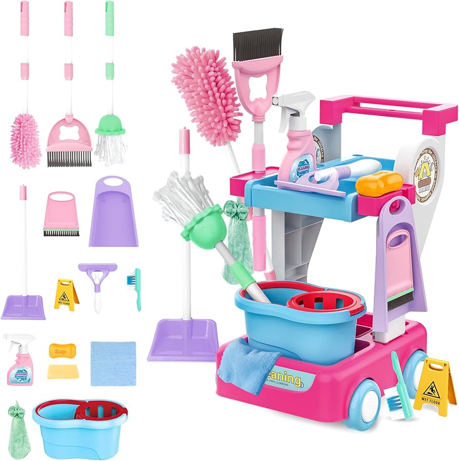 Amazon.com: deAO Kids Cleaning Set for Toddlers, 17 PCS Pretend