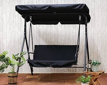 Amazon.co.jp: 不二貿易 ブランコ 2人掛け 屋外用 幅140×奥行110×高さ
