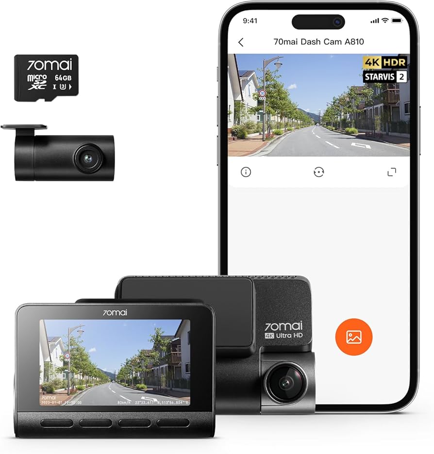 Amazon.co.jp: 【最新4K UHD超高精細記録】70mai Dash Cam 4k A810