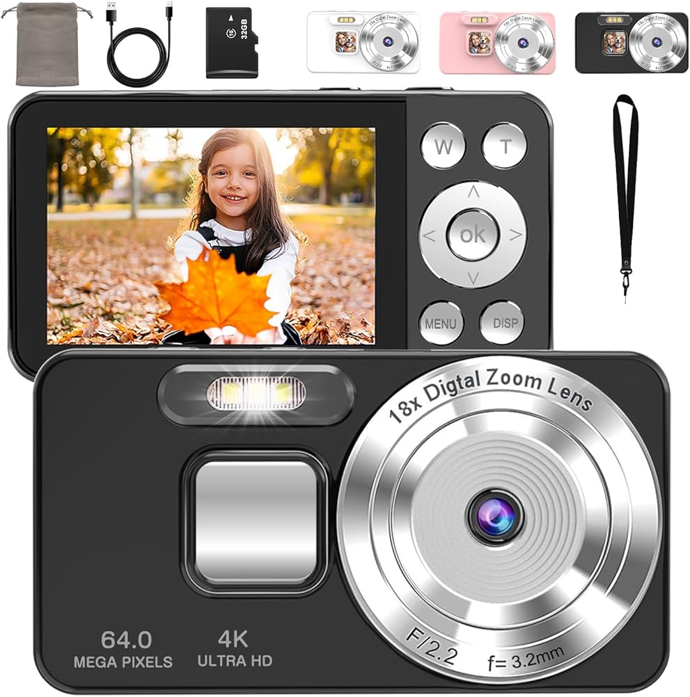 Amazon | QZT デジタルカメラ 4K デジカメ 6400万画素 OTG対応 スマホ