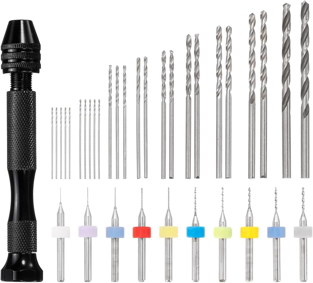 Amazon.co.jp: uxcell ピンバイスハンドドリルビットセット36個入り