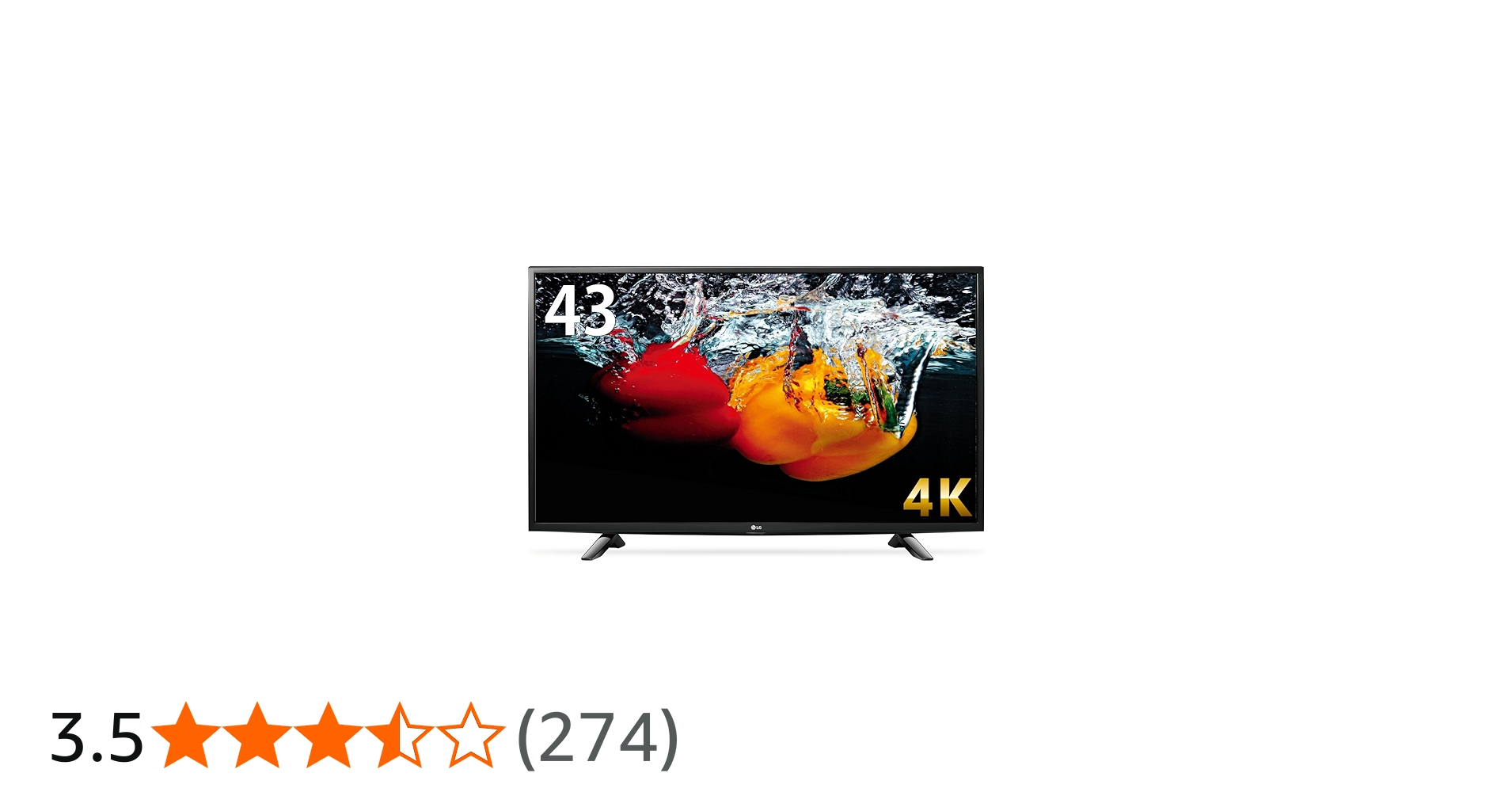 Amazon | LG 43V型 液晶 テレビ 43UH6100 4K対応 HDR対応 IPS4Kパネル