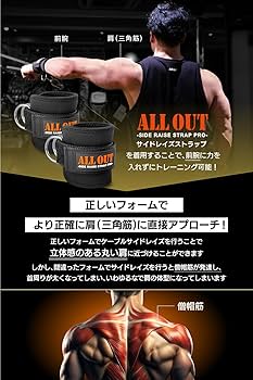 Amazon.co.jp: ALLOUT サイドレイズストラップ ケーブルマシン ジム