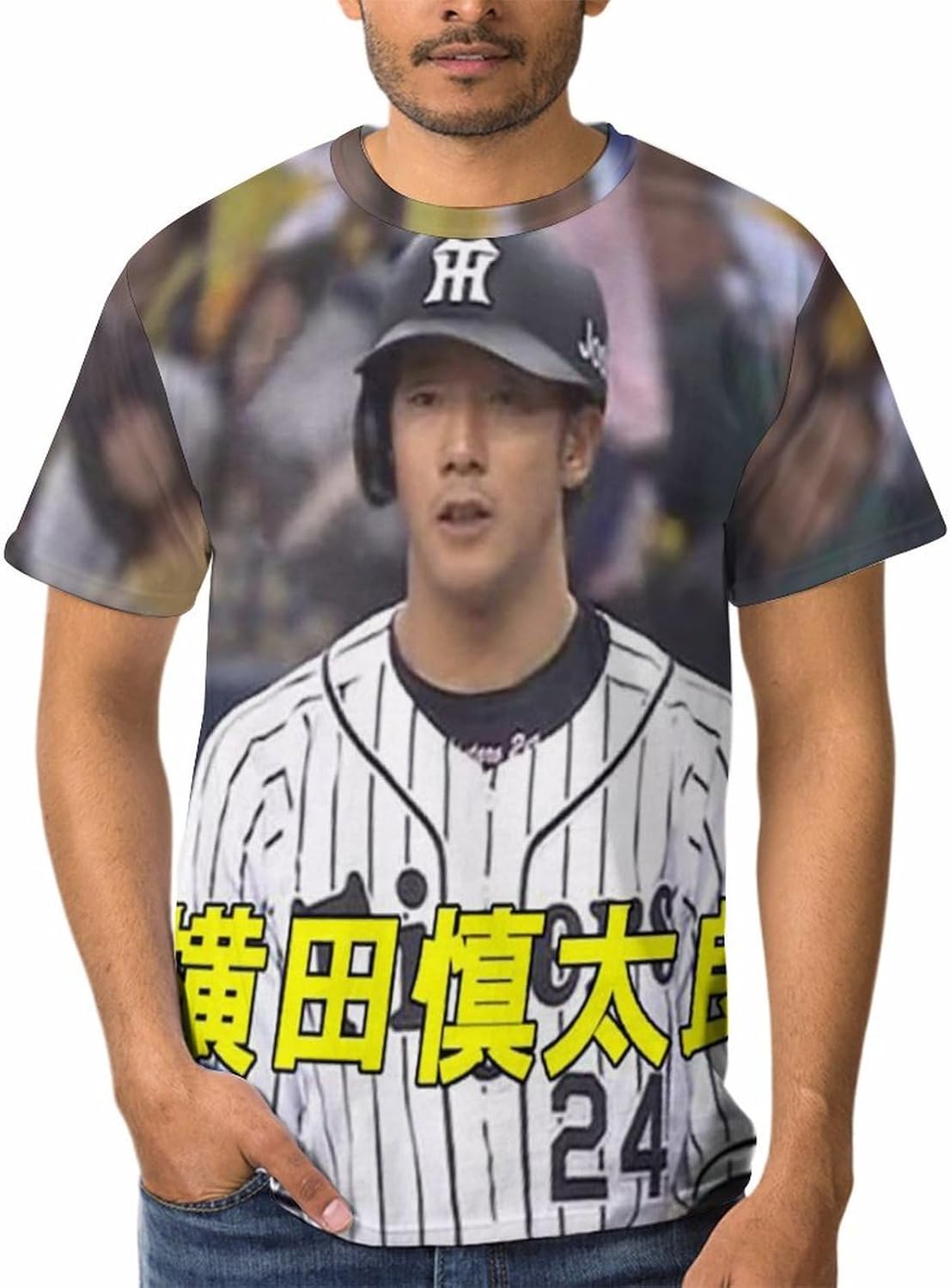 Amazon | [HAMOM] 阪神タイガース 横田慎太郎 メンズ Tシャツ 男士