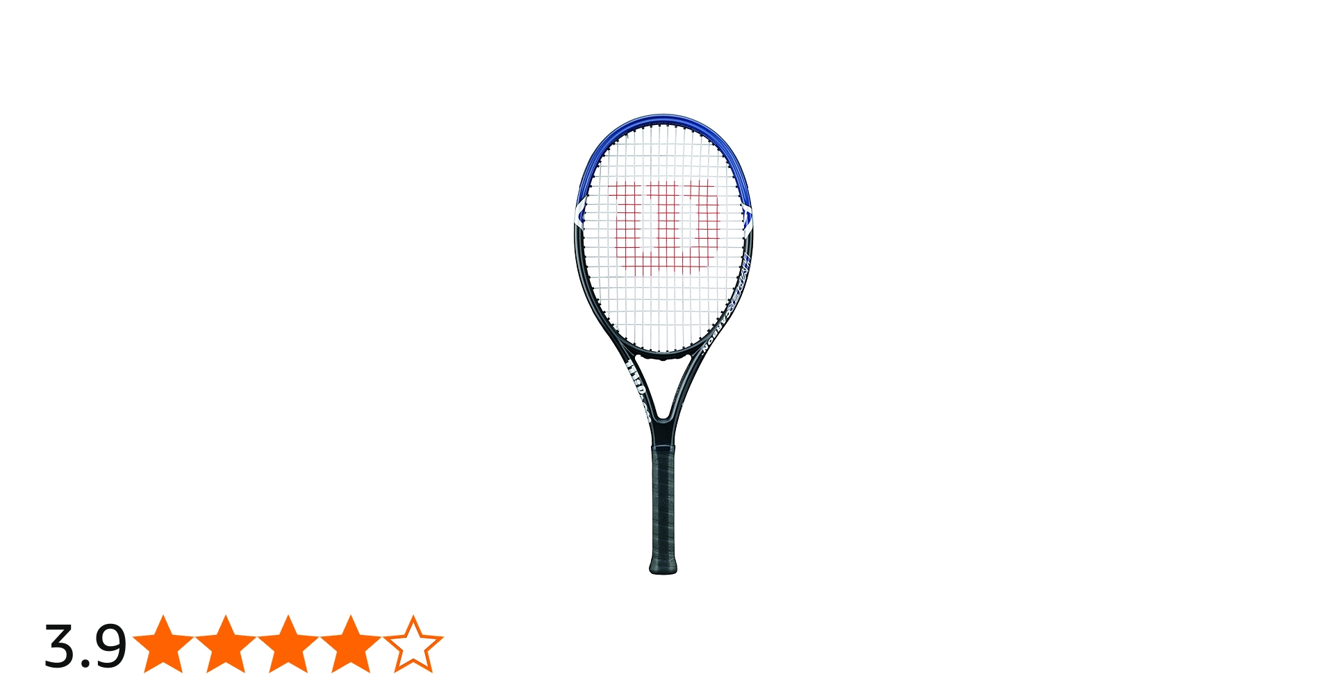 Wilson Hyper Hammer 2.3 Strung Tennis Racket - Black, 4 Grip