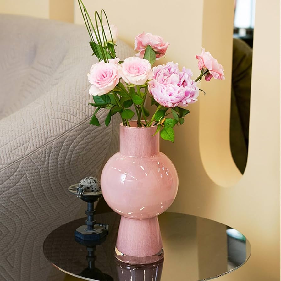 Amazon.co.jp: ミニ花器 ガラス花瓶 スリム フラワーベース 広口