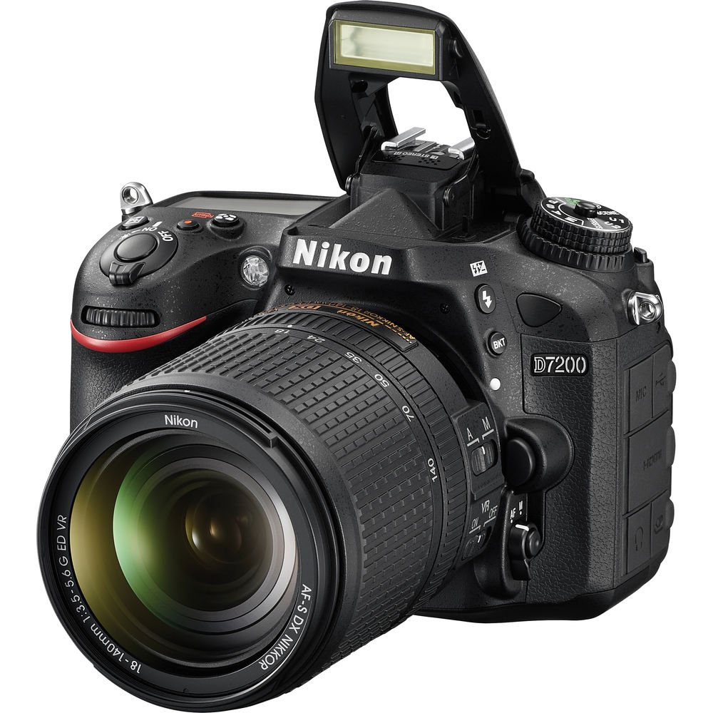 Amazon.com : Nikon D7200 DX-format DSLR w/ 18-140mm VR Lens (Black