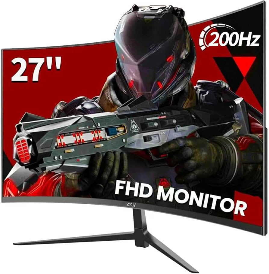 Amazon.com: ZZA 27 Inch Curved Gaming Monitor 200Hz|180Hz|144HZ