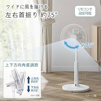 Amazon | 日立 リビング扇風機 ACモーター 風量4段階 8枚羽根 首振り