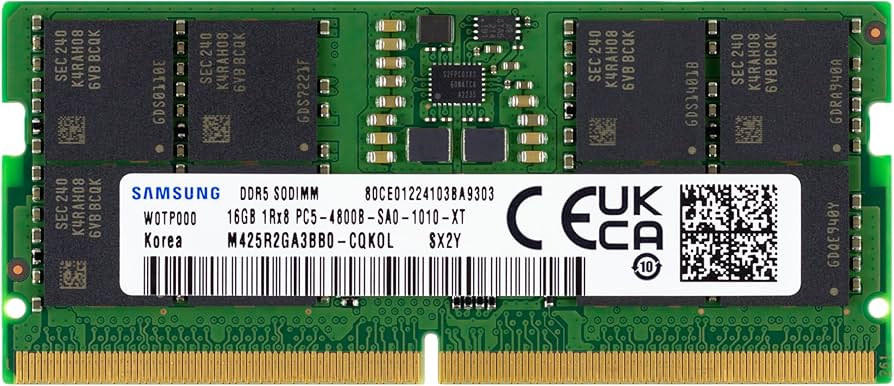 Amazon.co.jp: Samsung 16GB DDR5 4800MHz PC5-38400 CL40 SODIMM 1Rx8