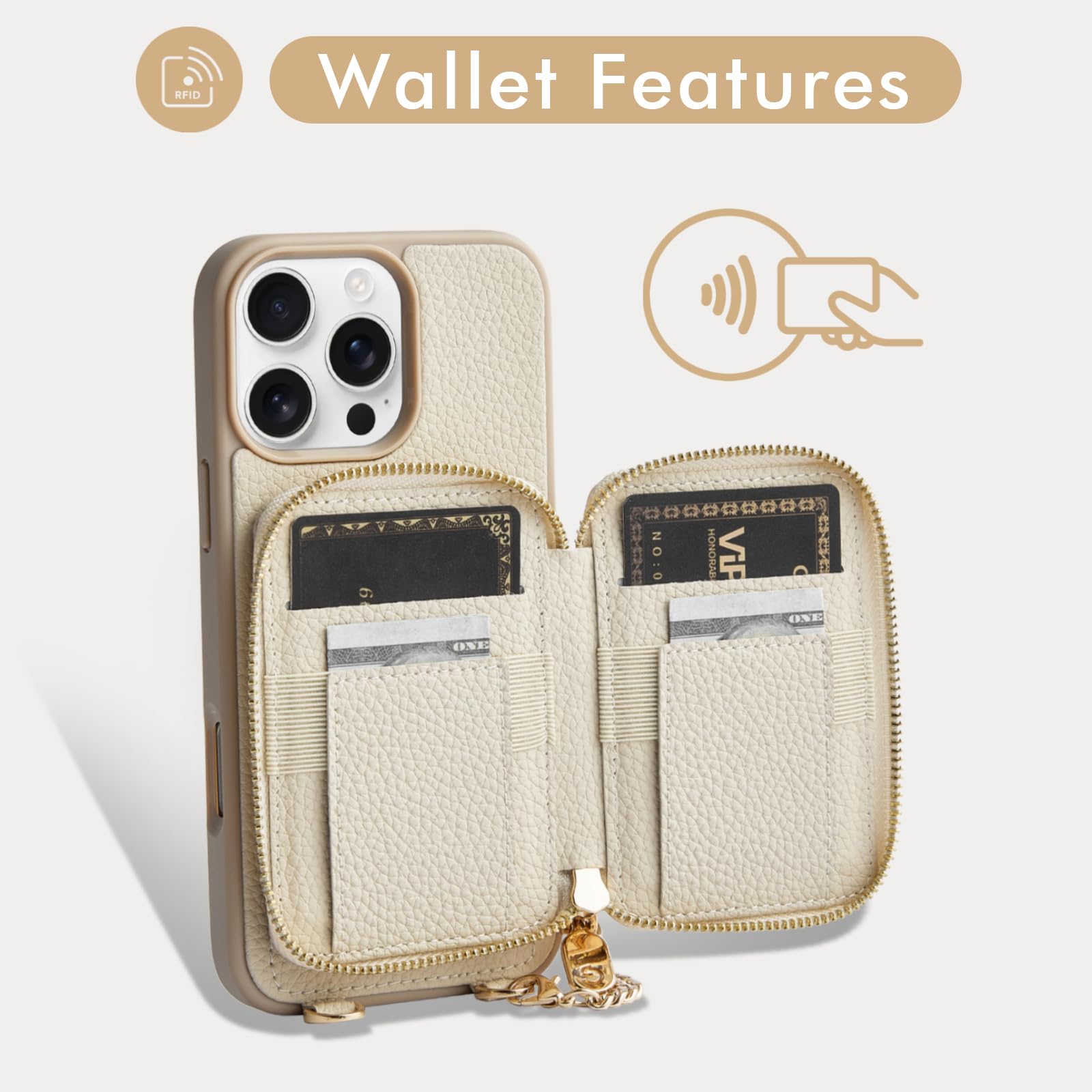 Amazon.com: CUSTYPE for iPhone 16 Pro Wallet Case for Magsafe