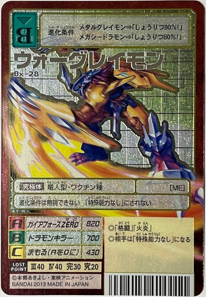 Amazon.co.jp: 旧デジモンカード Bx-28 ウォーグレイモン : ホビー