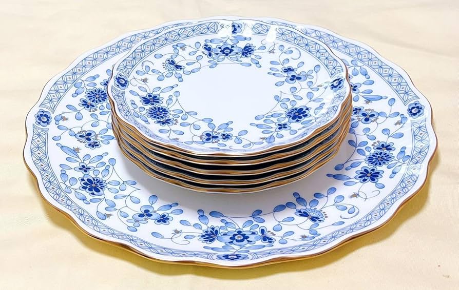 Amazon.co.jp: NARUMIナルミ ミラノ ボーンチャイナ 大皿1＆ケーキ皿5