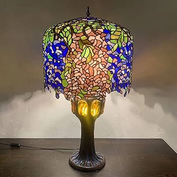 Amazon.co.jp : ティファニーランプ、ステンドグラスランプ、パープル
