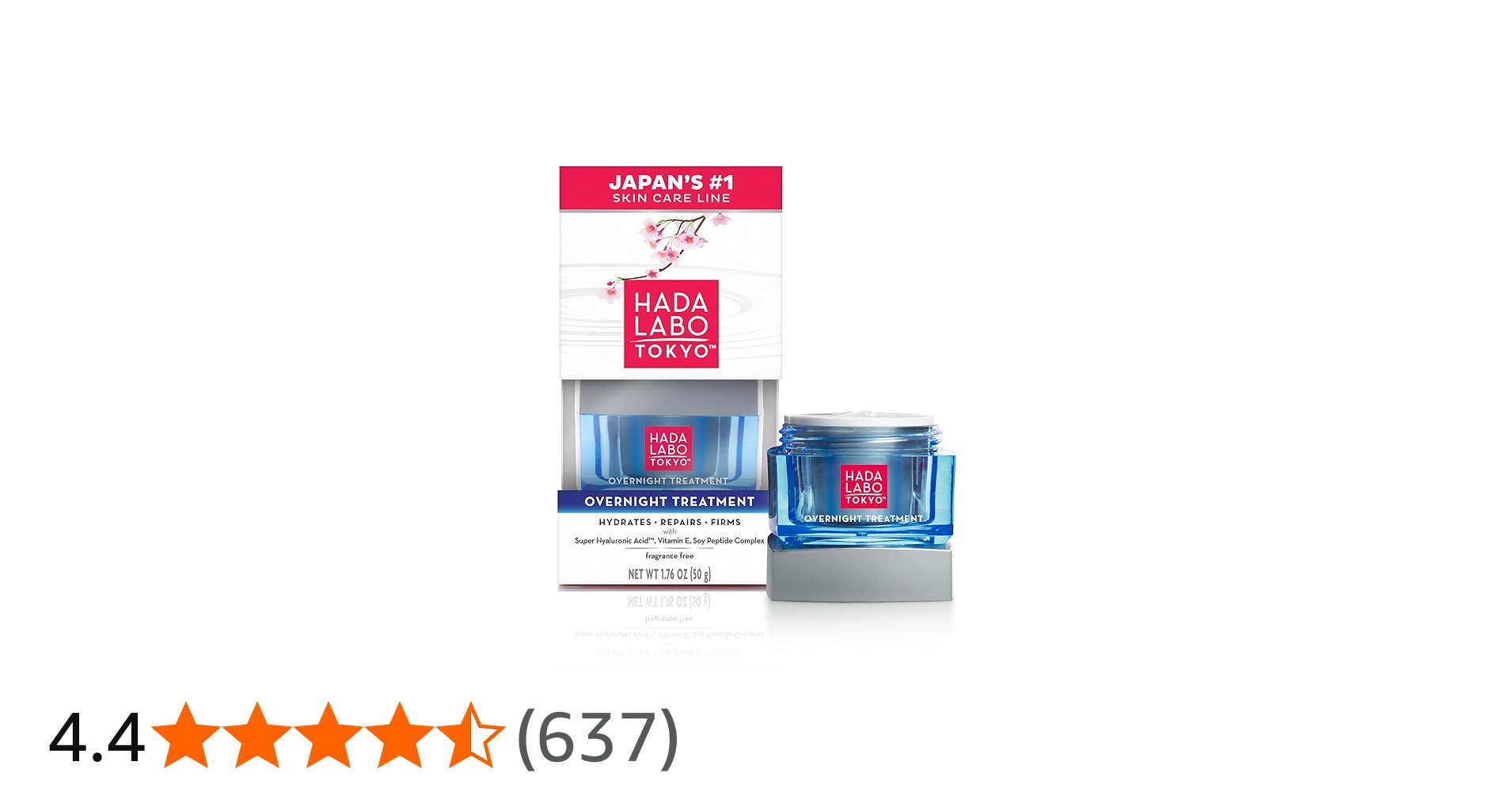 Hada Labo Tokyo Anti-Aging Overnight Treatment, Hyaluronic Acid