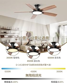 Amazon.co.jp : 【節電-5年保証】TALOYA シーリングファンライト調光