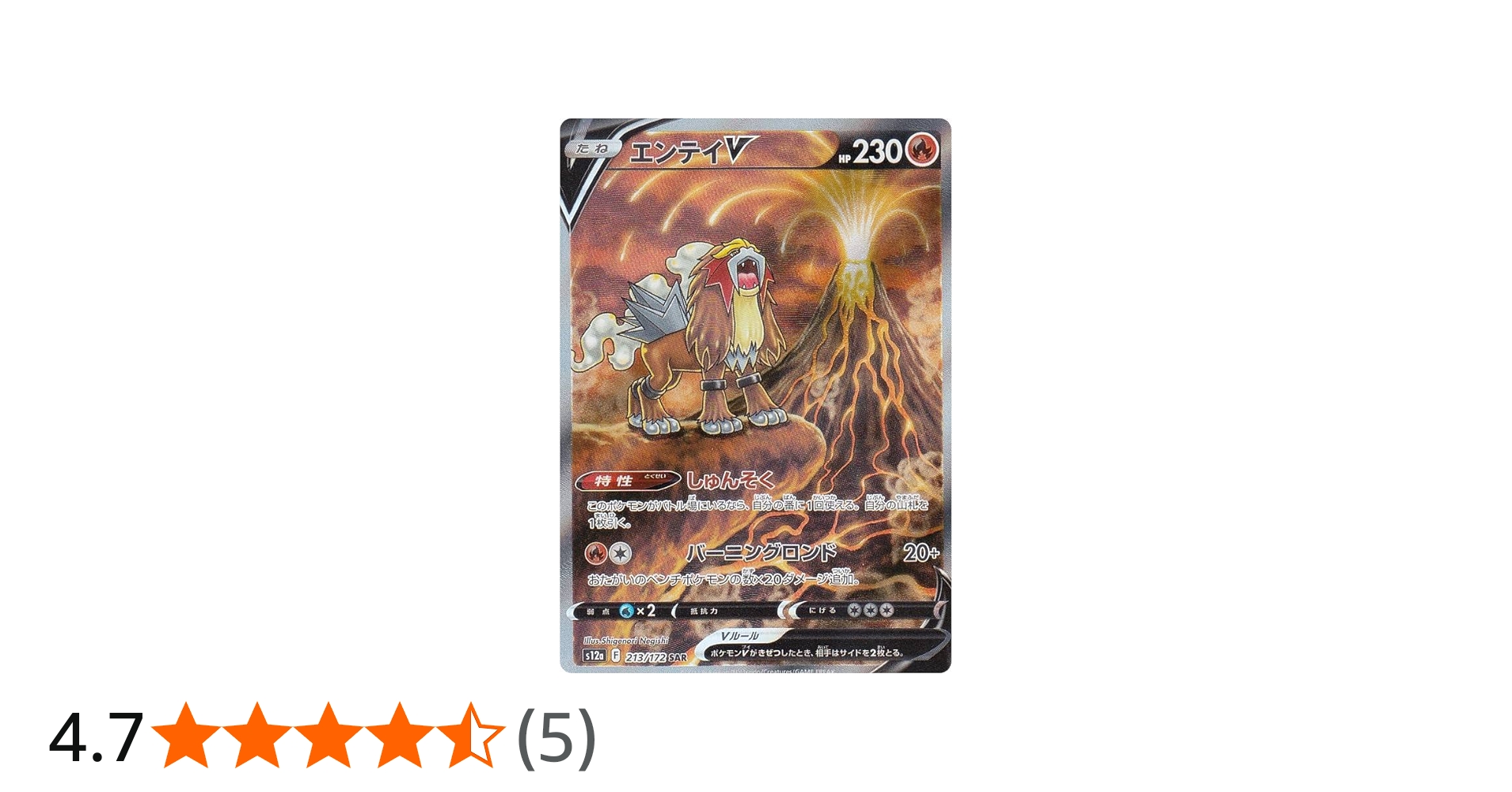 X*o様 エンテイV SAR S12a VSTARユニバース 213/172 エンテイV SAR