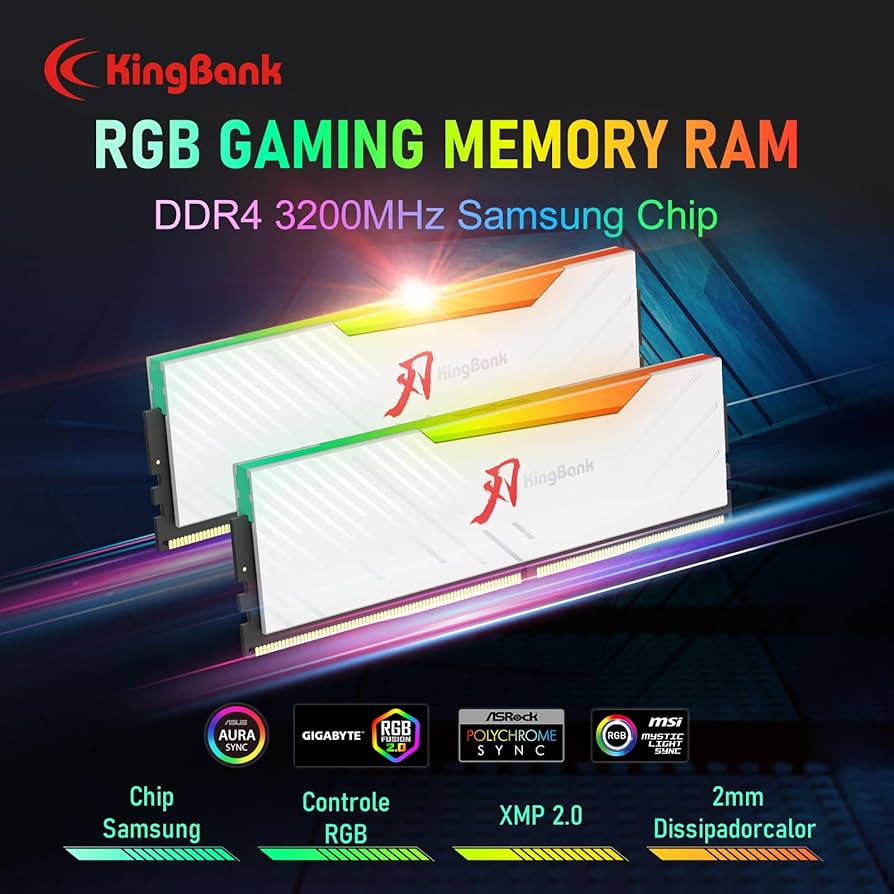 Amazon.co.jp: KingBank RGBデスクトップコンピュータメモリ RAM DDR4