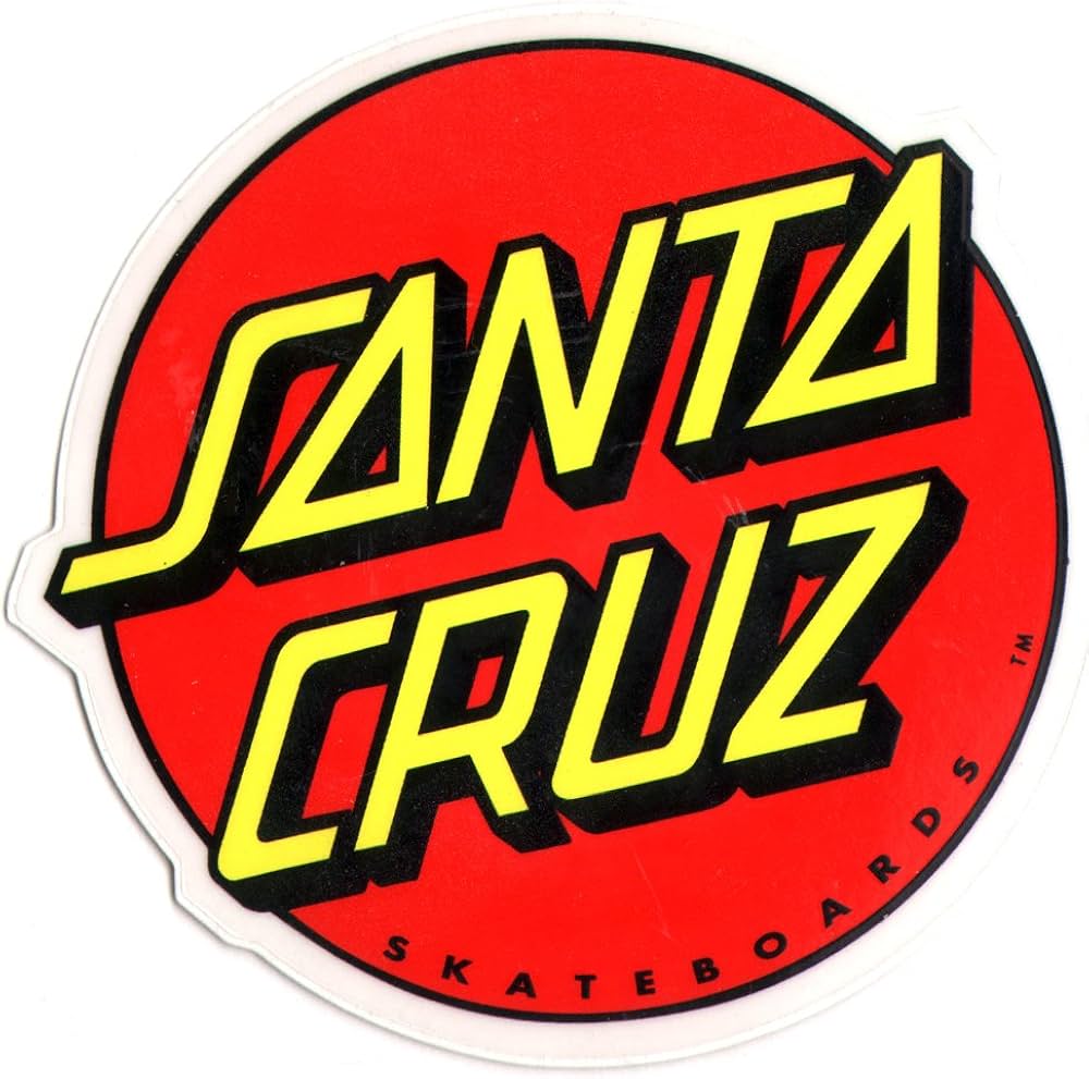 Amazon.com: Santa Cruz Classic Logo Skateboard Sticker - large