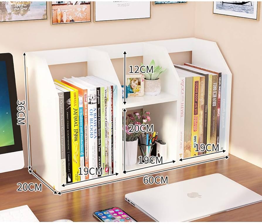 Amazon | 卓上収納 木製 コンパクト 卓上本棚 デスク上置棚 机上ラック