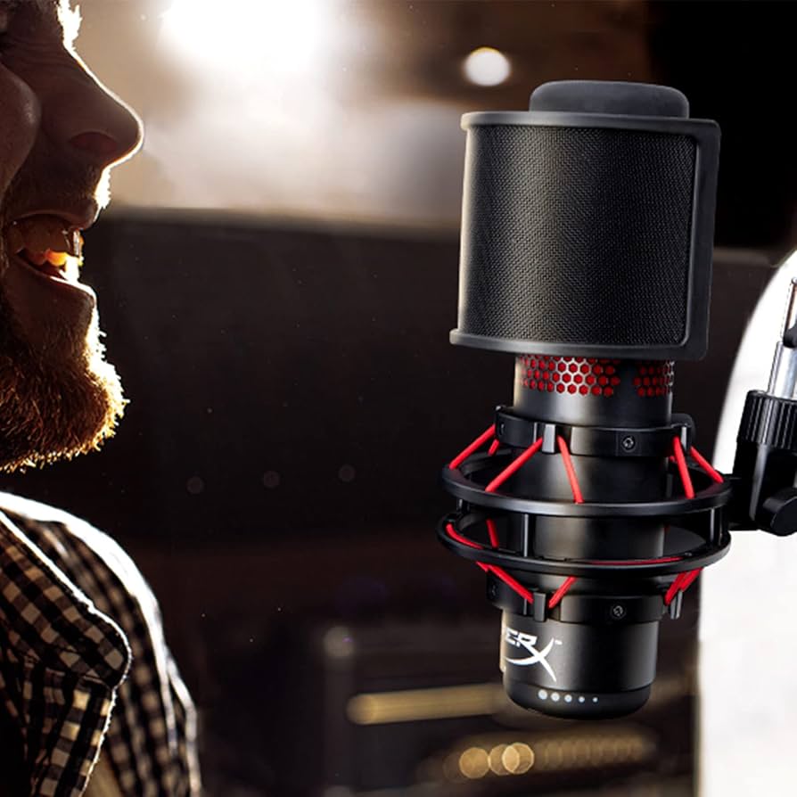 Amazon | Hyperx Quadcast s マイク ポップ フィルター用、マイク