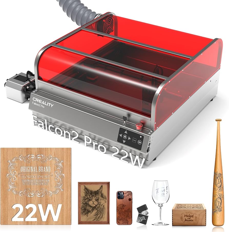 Amazon.com: Creality Falcon2 Pro 22W Laser Engraver, Enclosed