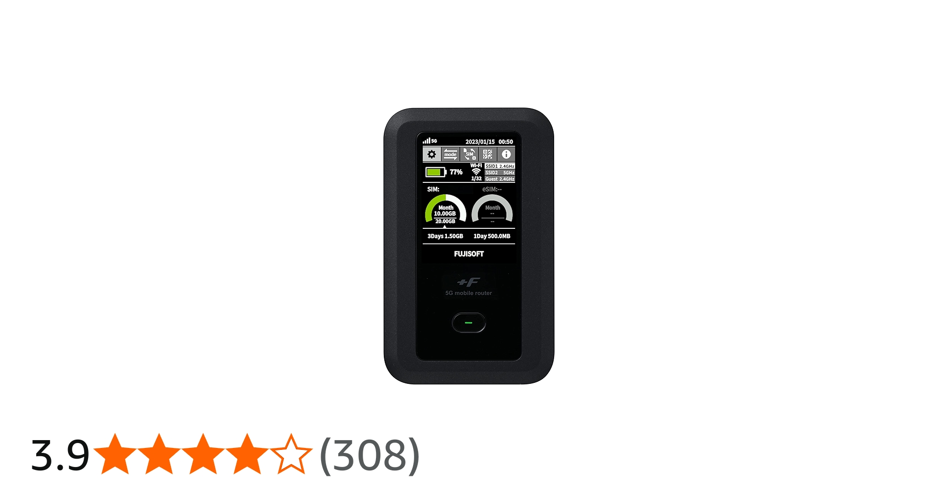 Amazon | 富士ソフト(Fujisoft) 5G対応Wi-Fiモバイルルーター +F