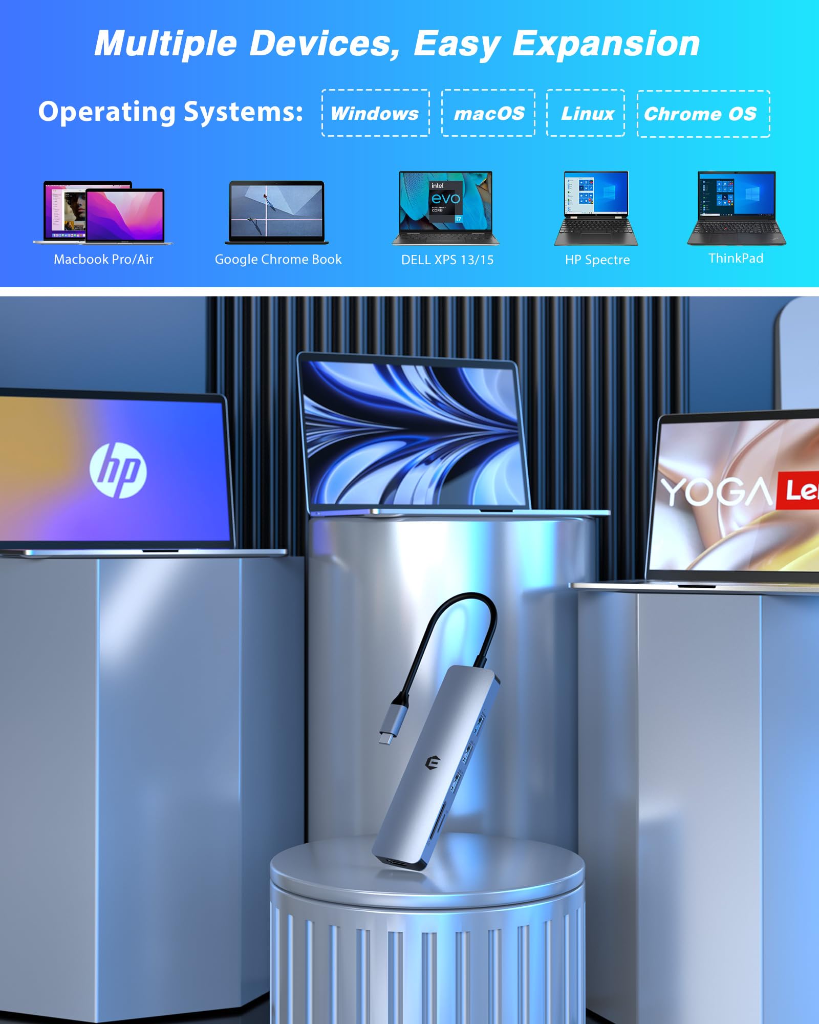 Amazon | OBERSTER USB Cハブ 多機能ドッキングステーション USB 3.0