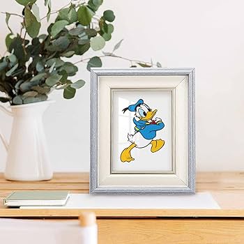 Amazon.co.jp: ドナルドダック フォトフレーム 木製 写真立て 木目調