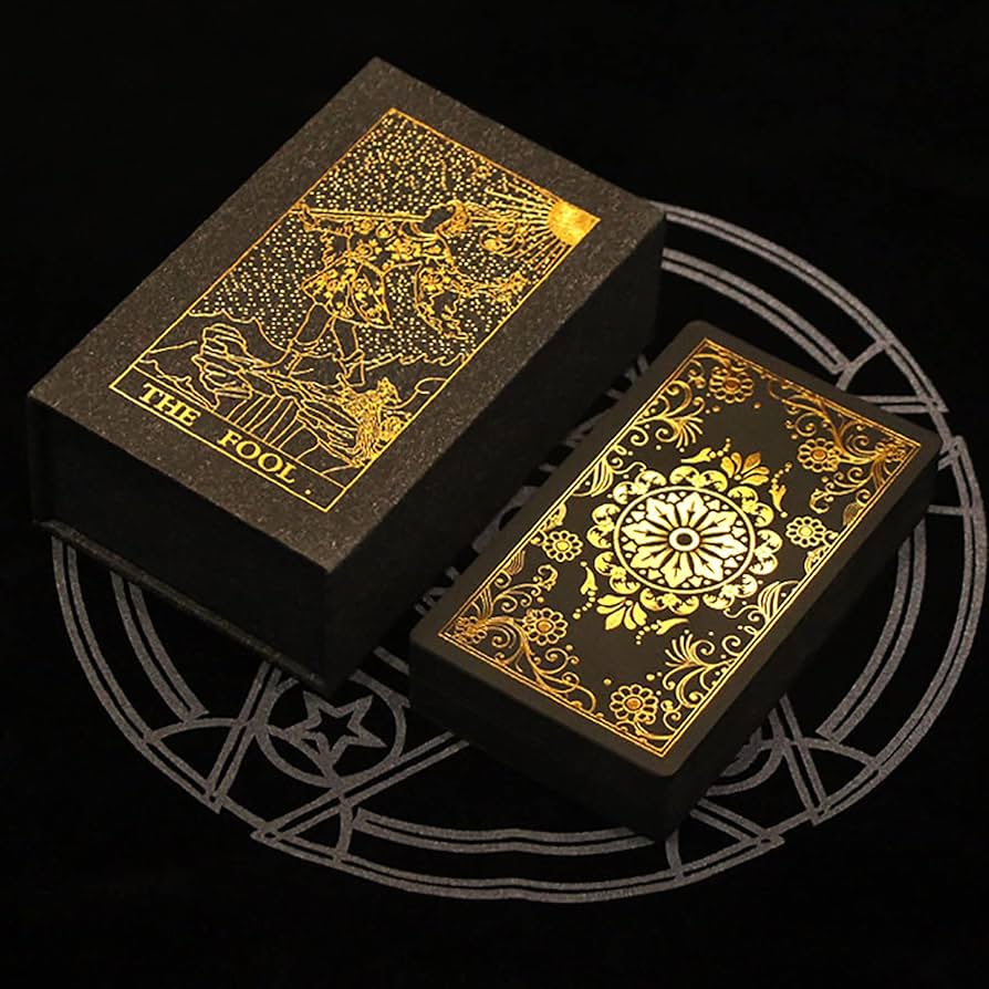 Amazon.co.jp: ゴールドホイルタロットカード、ガイドブック付き預言者