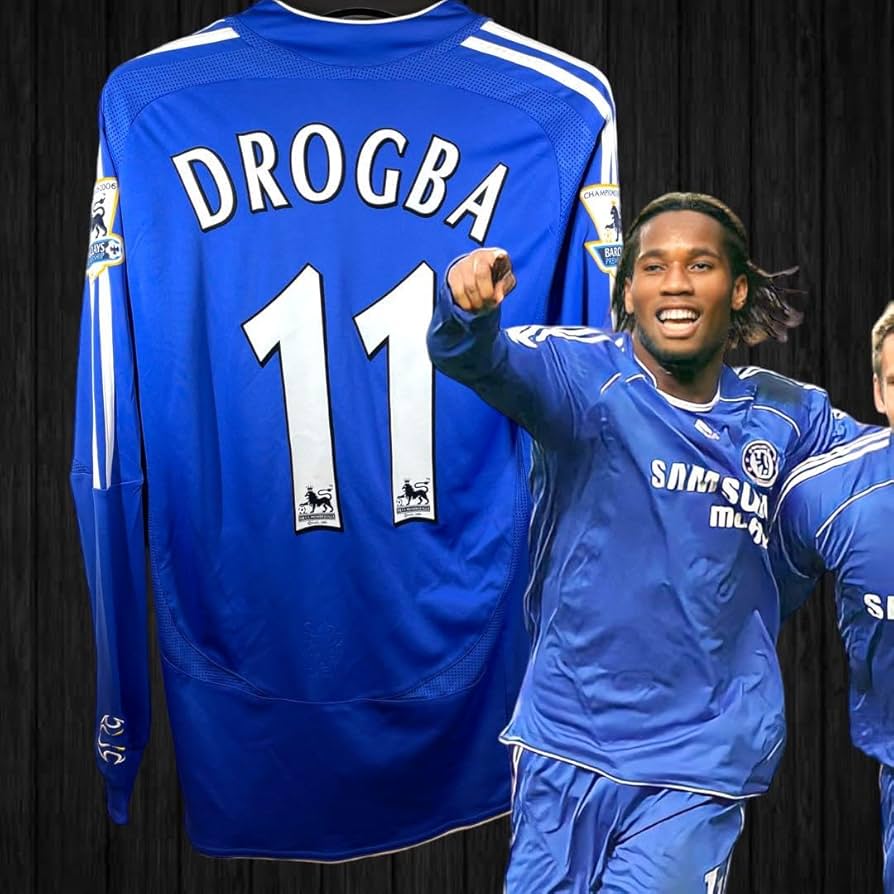 Amazon.co.jp: 正規品長袖ドログバ チェルシー チャンピオン